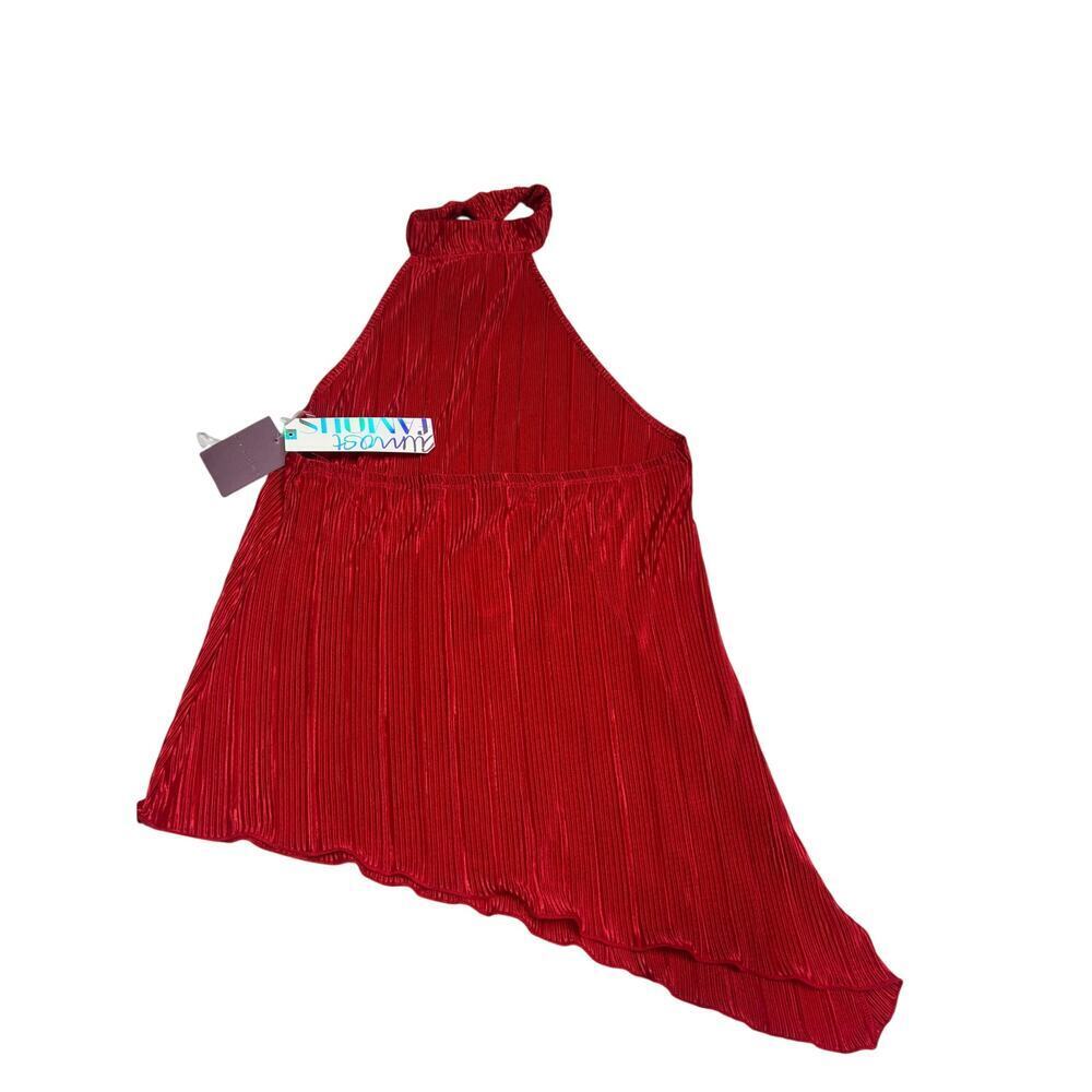 Almost Famous Red Pleated 2-Piece Set SZ L - Picture 3 of 5